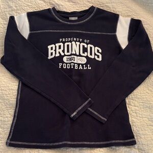 Reebok Boys Broncos Long Sleeve Shirt - S